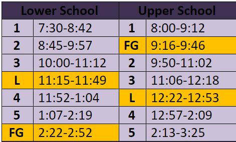19-20 Bell Schedule 